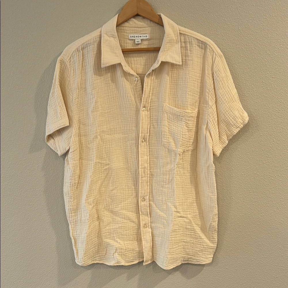 ASOS Men's Casual Beige Button Down Shirt